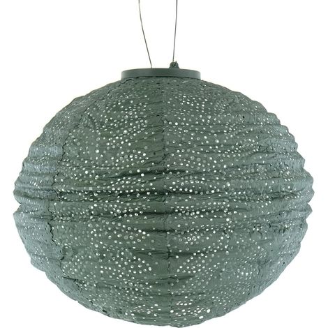 LUMIZ Lampion Solarlampe Round 30 Folia Sage Green salbeigrün Ø 30 cm - Tyvek® (1/5)