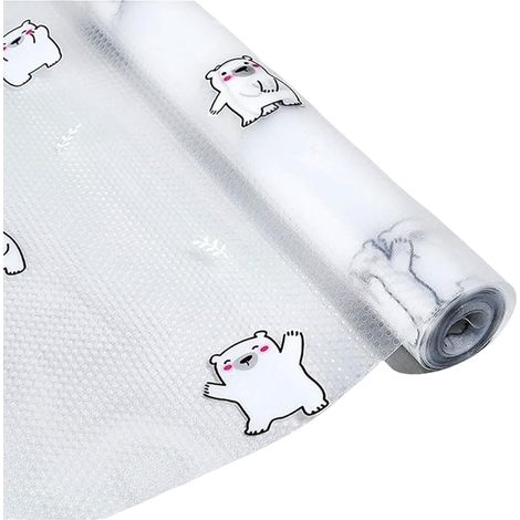 protectores para estantes, antideslizantes, impermeables, con estampado de margaritas, para cocina y baño. (1/5)