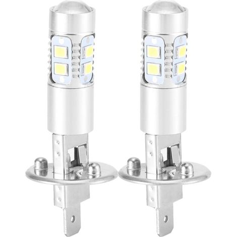 Lampadina LED H1 100W, lampadine per fari, fendinebbia, lampadine per fari a 360 gradi, kit LED H1 6000K Super White 100W (2 pezzi), lampadine LED H1 per fari auto, luci LED H1 100W