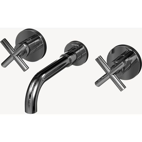 Rubinetto lavabo a parete cromato - Corbeau