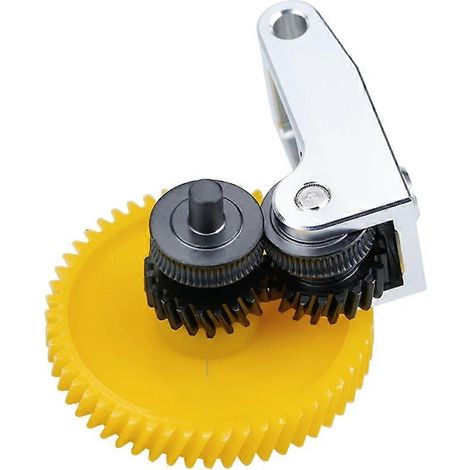 Engranaje extrusor de acero endurecido mejorado para impresoras 3D Bambu Lab P1S P1P X1 Carbon X1C, accesorios amarillos y negros.