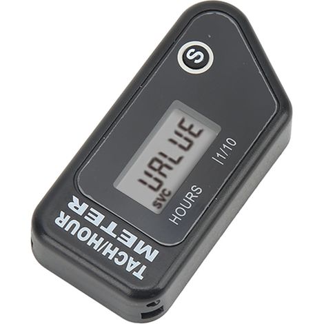 Compteur horaire numérique inductif IP68 étanche pour moto, tondeuse à gazon et moto tout-terrain, noir (1/5)