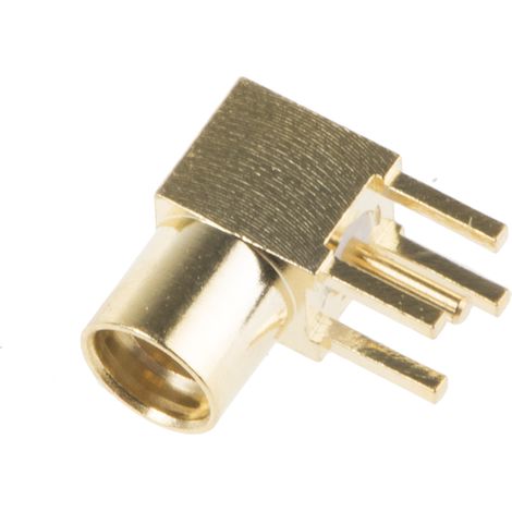 Connecteur coaxial RS PRO Femelle à angle droit, raccordement A souder 50O Montage sur CI ( Prix pour 1 )