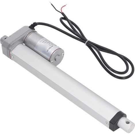 Mini actionneur électrique linéaire 750 N pour moteurs, applications agricoles extérieures, robotique, domotique, 200 mm, 12 V, blanc, avec télécommande. (1/5)