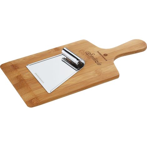 Zassenhaus Eco Line Tagliere per ravioli in bambù con raschietto in acciaio, 34x16x0,9 cm (1/4)