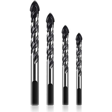 4-piece drill bit set, professional concrete drill bit set with carbide cross drill bits