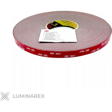 Cinta adhesiva de doble cara 3M VHB con paño de limpieza, 19 mm × 33 m