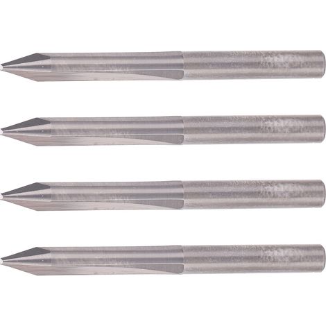4 Fraises CNC en Acier Tungstène V30° - 2 Tailles Incluses - Lot de 4 Pièces 1.0mm (1/5)