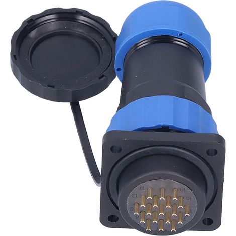 Connecteur étanche à bride carrée, 4 trous, pour câble d'alimentation aéronautique, 250 V CA, 5 A, SP2819 (1/5)