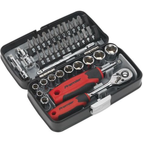 Sealey Premier Socket & Bit Set 1/4""Sq Drive 38pc AK8945 (1/4)