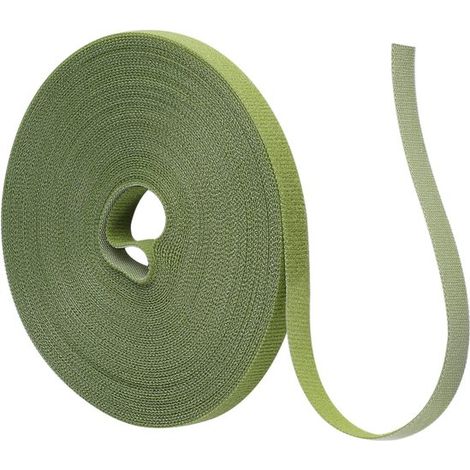 10 Meter langer Pflanzenkabelbinder, Klettverschluss, 10 mm Kabelbinder, wiederverschließbar, geeignet für Pflanzen, grün. (1/5)