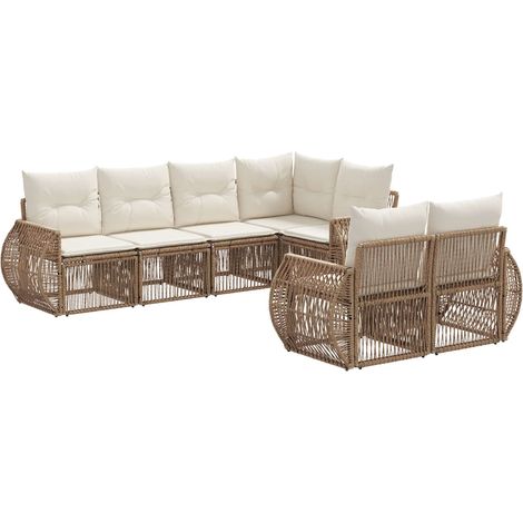 Ensemble de canapé de jardin 7 pc 7-Nombre de places vidaXL (1/5)