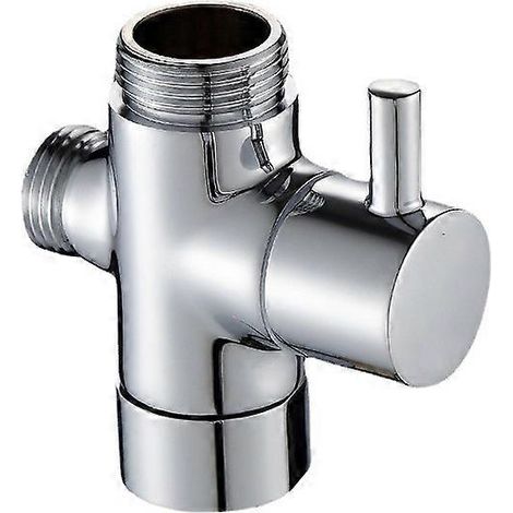 Robinet inverseur de douche à 3 voies G1/2" en laiton avec joint en caoutchouc pour salle de bain (1/4)
