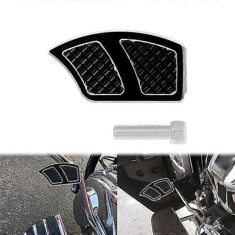 Motorrad-Trittbretter vorne, Soziusfußrasten, männliche Montage, schwarz/chrom, für Harley Softail Dyna XL Touring – schwarzer Schalthebel (1/5)