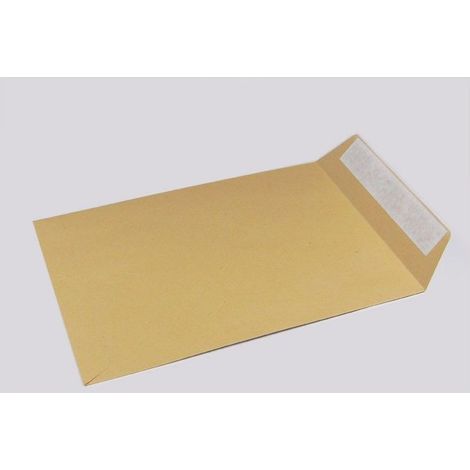Lot de 250 Enveloppes kraft brun uni B5 auto-adhésives - Lot de 250 Enveloppes kraft brun uni B5 auto-adhésives (1/3)