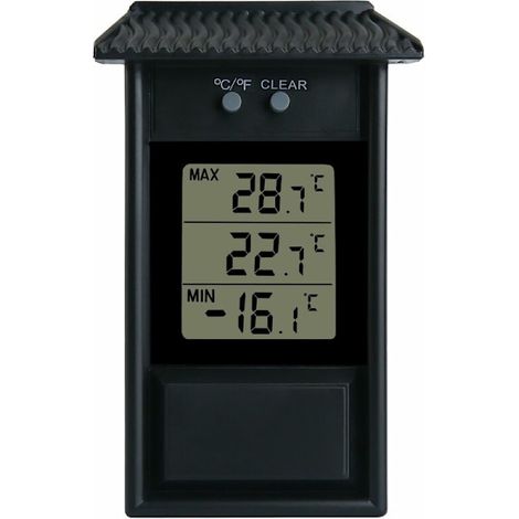 Filiyano-Thermomètre de serre étanche, thermomètre numérique de serre avec une résolution de 0,1 °C, une plage de température de -20 à 50 °C et une (1/4)