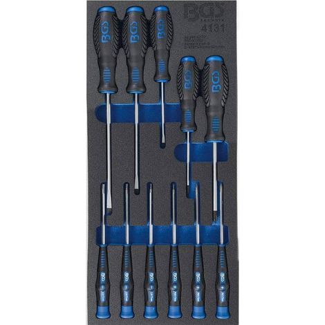 Insert de Servante d Atelier 1/3 - Jeu de 11 Tournevis - Précision et Ergonomie, Acier, Pro - D-Work