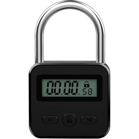 Zeitschaltuhr mit LCD-Anzeige, max. 99 Stunden Timer-Funktion, USB-Anschluss, schwarz