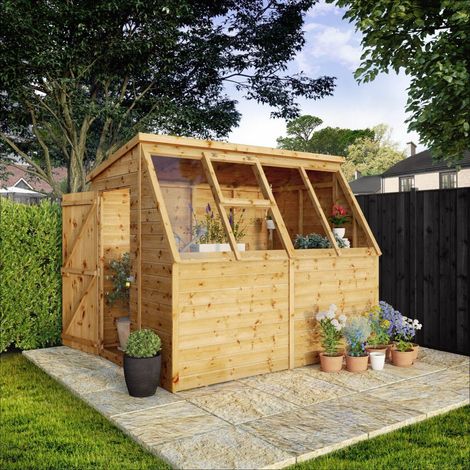 Waltons Garden Wooden Greenhouse Shiplap Traditional Potting Shed - 8 x 6 Potting Greenhouse (1/5)