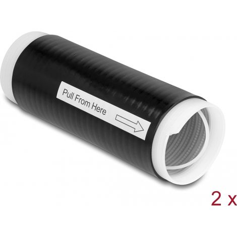 Delock Tubo retrÃ¡ctil en frÃ­o 45 mm x 130 mm 2 unidades negro