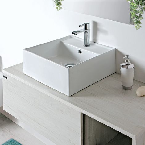 Lavabo appoggio 41x41 Quadrato Alex (1/2)