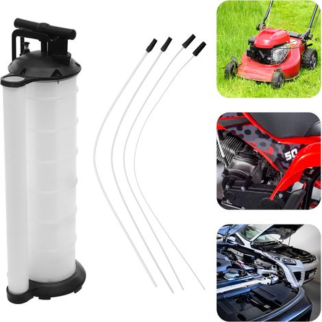 7L Manueller Ölabsauger Ölabsaugpumpe Handpumpe Absaugpumpe mit 4 Schläuchen Flüssigkeitsabsaugpumpe Öl-Umfüllpumpe Saugpump Öl Wechsel Ölsauger Öl Absaugpumpe