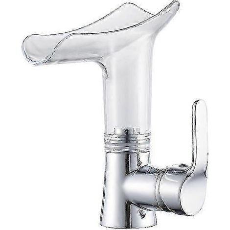 Lavabo en cuivre avec robinet cascade eau chaude/eau froide pour salle de bain, meuble vasque, robinet d'évier (1/5)