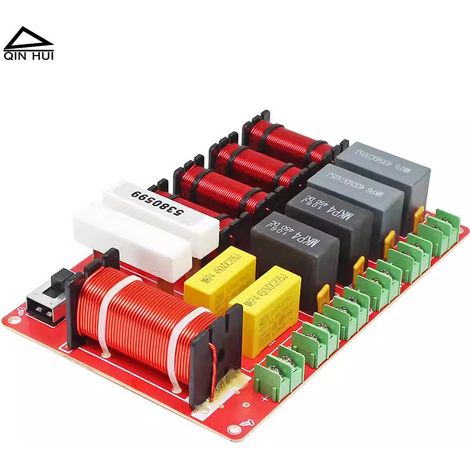 Hochwertige passive 5-Wege-Frequenzweiche mit 300 W (2 Hochtöner, 2 Mitteltöner, 1 Tieftöner) – ein leistungsstarkes Werkzeug zur Verbesserung der Klangqualität von Heim- und Karaoke-Audiosystemen. (1/4)