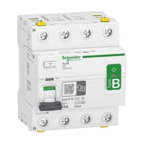 Acti9 - interrupteur différentiel - 4P - 63A - 30mA - type B - SI - 400V - A9Z61463
