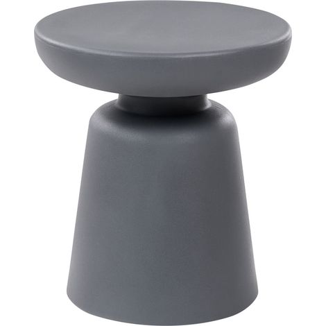 Accent Side Table Dark Grey Synthetic Material ø 31 cm Indoor and Outdoor Rust and Water Resistant TOFET (1/5)