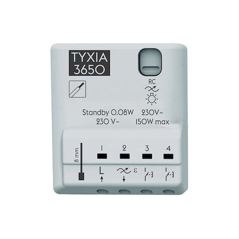 Delta Dore 6351428 Tyxia 3650 Ricevitore nanomodulo cablato per la regolazione dell'illuminazione - Senza neutro