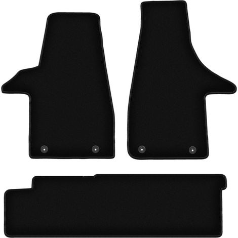 Tappetini BASIC in velluto nero per: furgone per consegne VW Transporter T6 2 file (2015-2019)