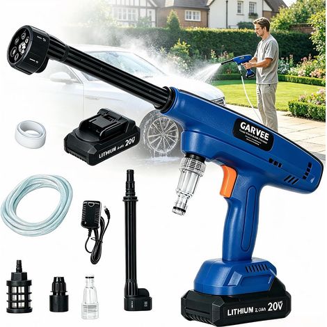 Nettoyeur Haute Pression Sans Fil 20V avec 1 Batteries, Buse 6 en 1 et Fonction Aspiration (1/5)