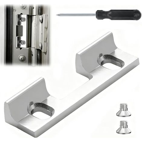 Plaque de Gâche Porte Réglable Type 115 - Aluminium 46x14,4mm Alliage d'Aluminium Argenté, Idéal pour Serrure Électrique (1/5)