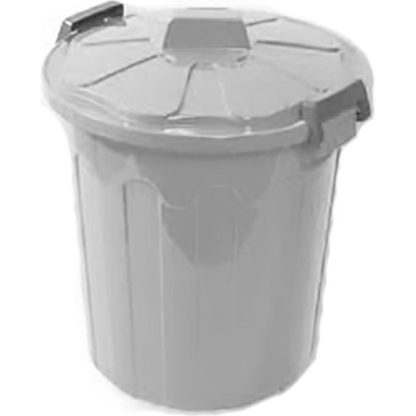 BIDONE VULCANO CON COPERCHIO LT 23 SILVER