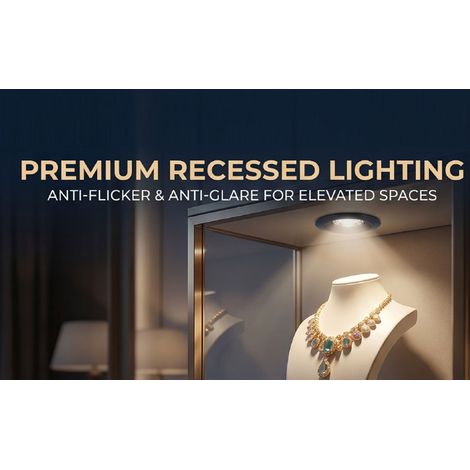 Spot encastré LED 1W 35MM anti-scintillement et anti-éblouissement pour éclairage de plafond ou sous-meuble, noir, 3000K naturel (1/5)