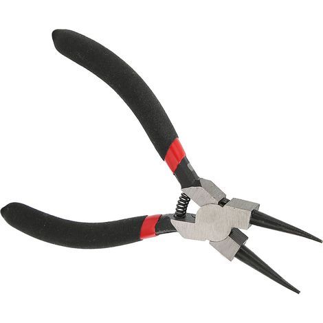 Traine circlip droite interne Bague d'innstance en caoutchouc en acier en carbone avec poignée non glissante 5 pouces (1/5)