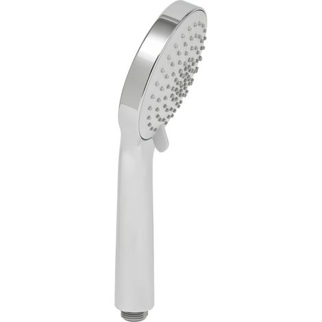 Douchette à main en plastique, 3 jets, buses silicone, chrome brillant (SATBSRS22) (1/5)