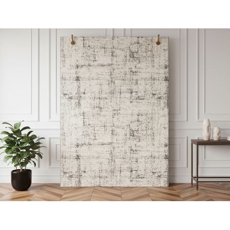 BOBOCHIC - Tapis poils ras MAGGIE motif abstrait 160x230 Beige/Crème (1/5)