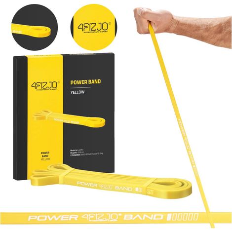 Fascia elastica di resistenza 4FIZJO POWER BAND 1-5 kg, gialla