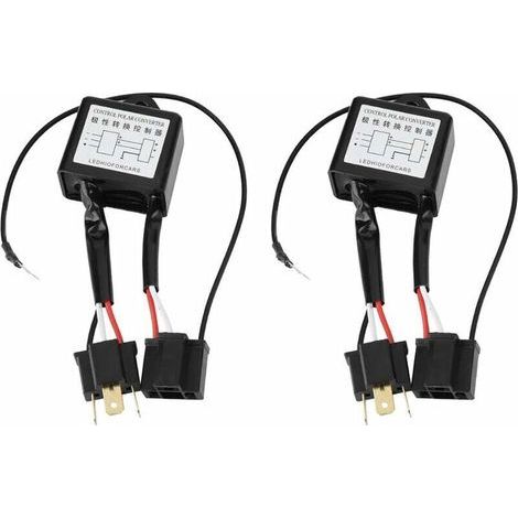 2 Pièces Adaptateur de Polarité Inversée pour Ampoules LED H4, Convertisseur Négatif en Alliage pour Interrupteur et Commutateur (1/5)