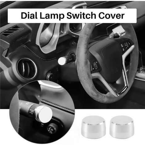 6-teiliges Set Stahl-Drehknopf-Lampenschalterabdeckung für Ford Fortwo 451 2009-2014 Scheibenwischer-Geschwindigkeitsregler (1/2)