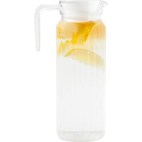 Pichet Carré - 1,1 L - Pour Réfrigérateur et Service - Plastique Transparent - Avec Couvercle Amovible (1/5)
