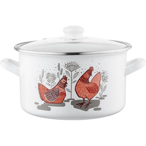 Pentola smaltata Emalia Polska Pleszew Rubinka 22 cm 4,7 l