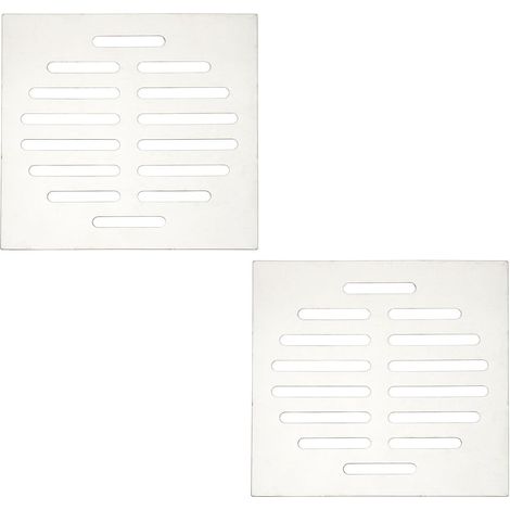Grille De Sol Carrée, Grille De Douche en Acier Inoxydable pour Petites Pelouses, Couvre-Siphons De Salle De Bain, Éviers De Cuisine, Argenté (5 Pouces)