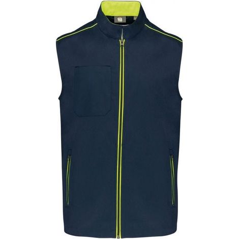 Gilet da lavoro senza maniche DayToDay WK. Designed To Work Marina / Giallo S