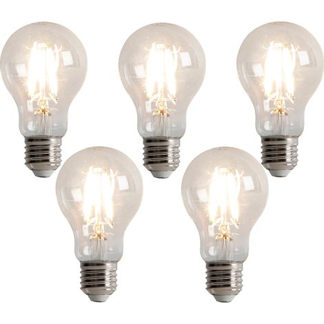 LUEDD Set di 5 Lampadine LED dimmerabili a 3 livelli E27 A60 5W 500lm 2700K