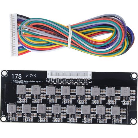 Équilibreur de batterie LFP inductif universel, carte d'équilibrage actif Li-ion 17S, 1,2A, pour packs 48V, gestion BMS, performance stable. (1/5)