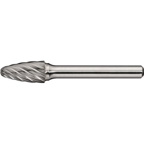 TECWERK Frässtift RBF INOX D.12mm Kopf-L.25mm Schaft-D.6mm HM Verz.Normal,fein TECWERK