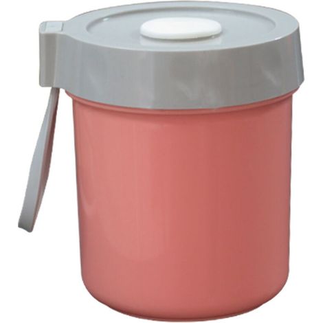 Boîte à yaourt avec couvercle, tasse à soupe en plastique, tasse à petit déjeuner portable, dortoir de cuisine(poudre élégante) (1/5)